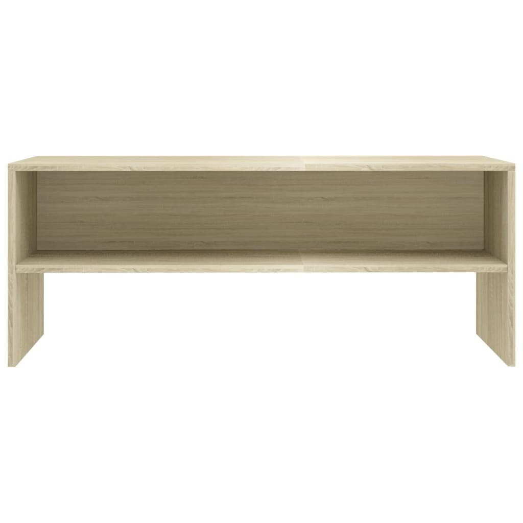 Générique Szafka pod telewizor drewno inżynieryjne 100x40x40 cm | Otwarta komora, przechowywanie multimediów, klasyczny styl, łatwe czyszczenie