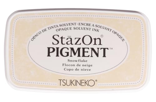Rayher StazOn Almohadilla de tinta de pigmento, 9,6x5,5x2,2cm, blanco, 29206102