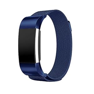 AXspeed Fitbit Charge 2 armband, roestvrij staal, verstelbare sportarmband met magneetsluiting