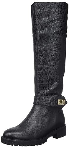 Geox Women's D Hoara Knee high Boot, Black, 6 UK