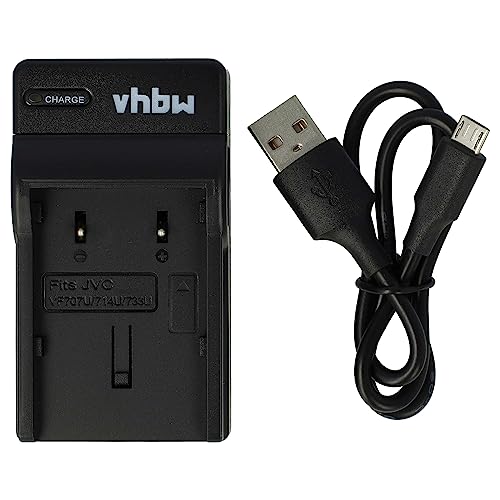 vhbw Chargeur USB de Batterie Compatible avec JVC BN-VF707, BN-VF707U, BN-VF714, BN-VF714U Batterie Appareil Photo Digital, DSLR, Action cam