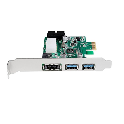 Qobobo® SuperSpeed PCI-E USB 3.0 a 2 porte e Power...