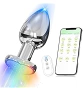 ChicLSQ Metall Analvibratoren Buttplug mit APP Bluetooth Fernbedienung und 10 Vibrationsmodi Edel...