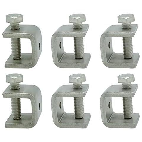 6-Pack 304 Stainless Steel C-Vise Clamps Heavy Duty C-Clamps C Clamps Mini with Stable Wide Jaw Openings Ideal for Home Decor Welding Carpenter Construction Cover