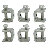 6-Pack 304 Stainless Steel C-Vise Clamps Heavy Duty C-Clamps C Clamps Mini with Stable Wide Jaw Openings Ideal for Home Decor Welding Carpenter Construction
