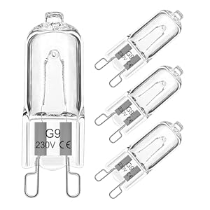 EASYIVY G9 Halogeenlamp voor Oven 40W, 230V G9 Ovenlamp Dimbaar, Tolerantie 300 °C, voor AEG/Neff/Whirlpool/Smeg/Bosch, Magnetron, Warmwit 2700K, 4 Stuks
