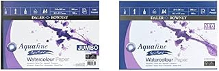 Daler-Rowney Aquafine Textured Cold-Pressed Watercolour & Gouache 300gsm A4 Paper Pad & Daler-Rowney Aquafine Textured Watercolour & Gouache Cold-Pressed 300gsm A4 Paper Pad