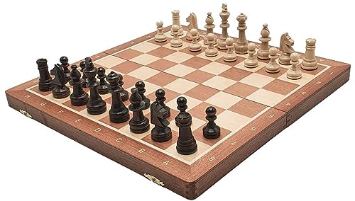 Jeu d'échecs pliable en bois 38 cm idéal pour animer vos soirées en famille