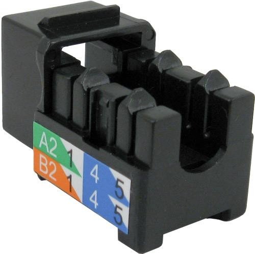 CAT6 RJ45 Keystone Jack, V-Max Series - Black Color - (50 pack)