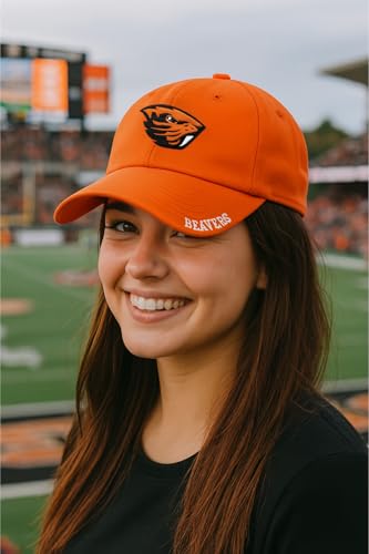 Gorra clásica ajustable con logo bordado naranja miniatura 4