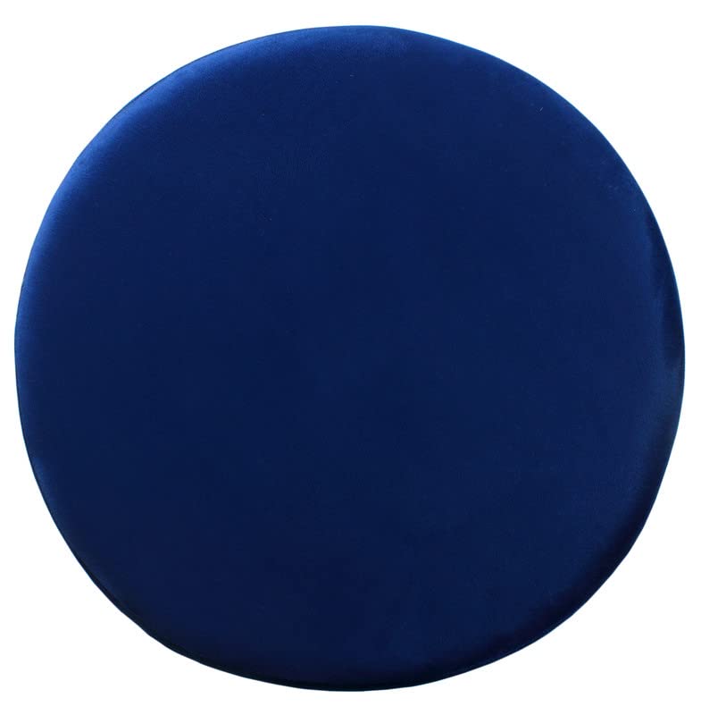 Image of Pouffes Sitting Stool for Living Room, Puffy Wooden Ottoman | Round Pouffe for Living Room & Bedroom | Pouf for Office & Home Decoration & Modern Seating Stool (Cmbo-RoyalBlue)
