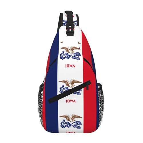 Sac de poitrine Iowa State Flag pour homme et voyage