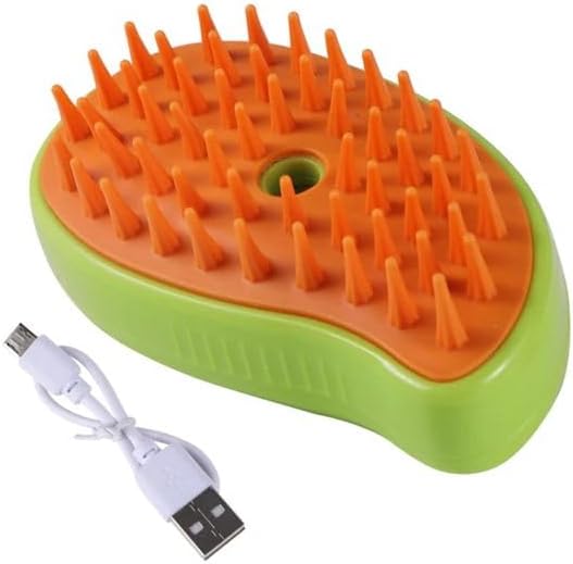 Escova de Banho para Cães e Gatos, Recarregável USB, Tira Pelos e...