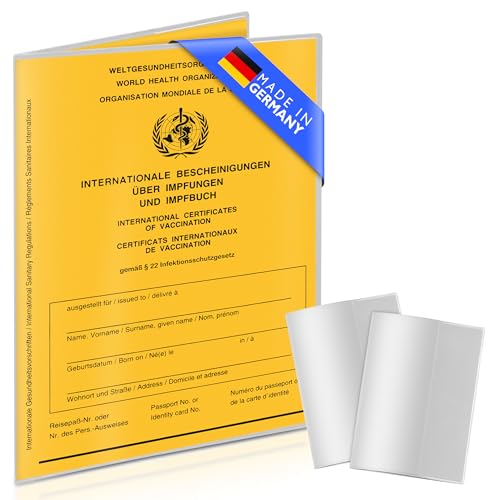 2er Set Impfpass Hülle / Impfausweis Hülle (9,9 x 13,7cm BITTE...