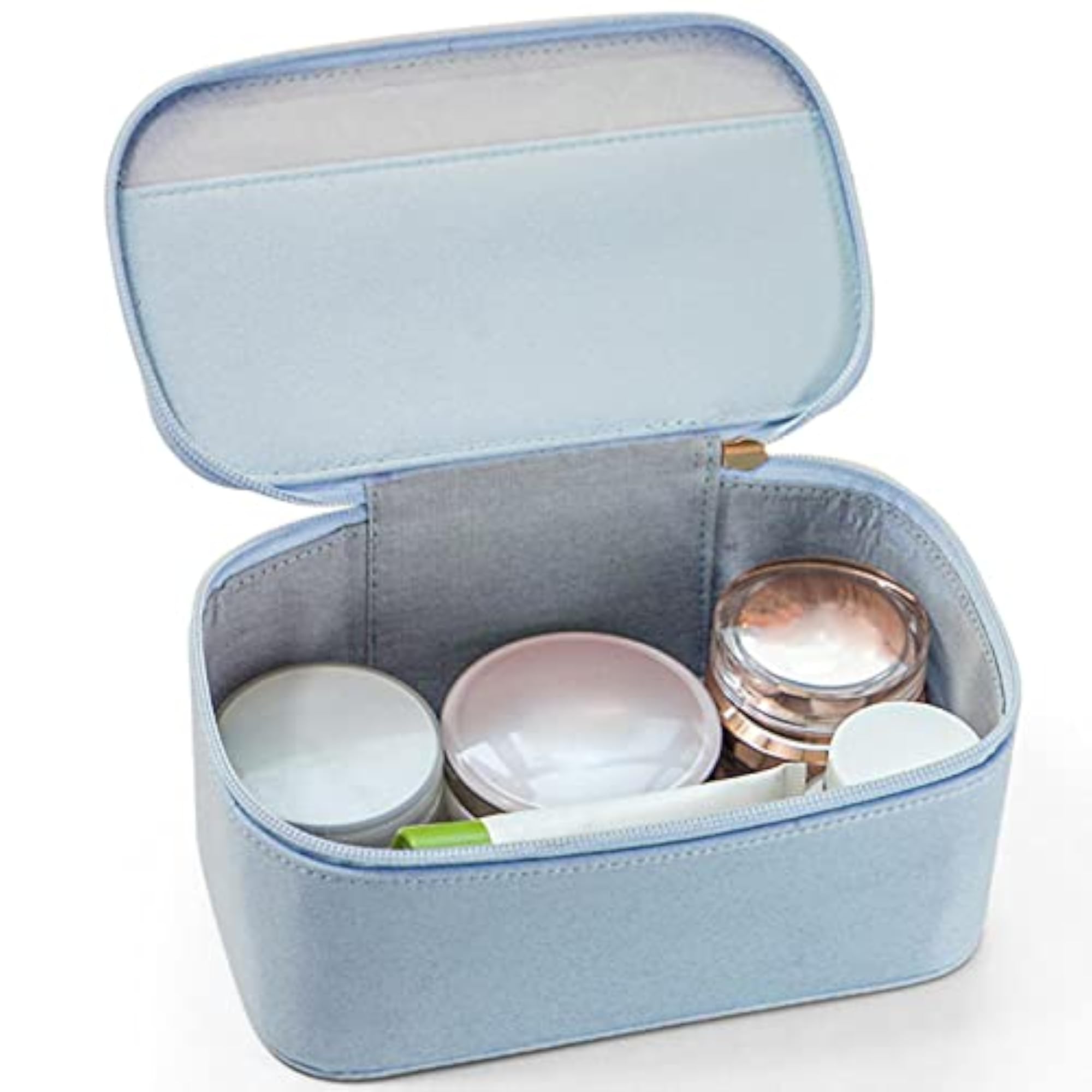Portable Makeup Bag Organizer, Oxford Cloth, Blue