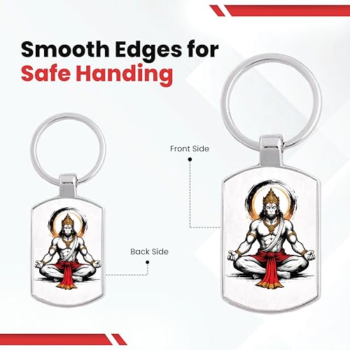 Image of Stylish Metal Keychains with Permanent Glossy Print - Inspirational Quotes & Spiritual Designs - Perfect Key chains for loved ones, Personal Use, Gifts & Return Gifts