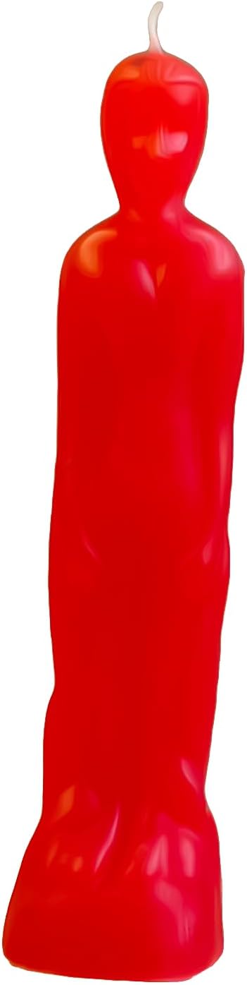 Male Candle - Red Male Image Figure Candle Spellwork Spell Casting for Love Binding & Relation Enhancer | Magic Ritual Unscented Soy Wax (Red-19.5Hx4.5W) cm-121Grams