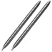 CHAOQ Stylus Pens, 2 Pack Precision Disc Stylus and Ballpoint Pen Black Ink for iPad, iPhone, Tablets, Kindle Fire All Capacitive Touch Screen Devices - Silver