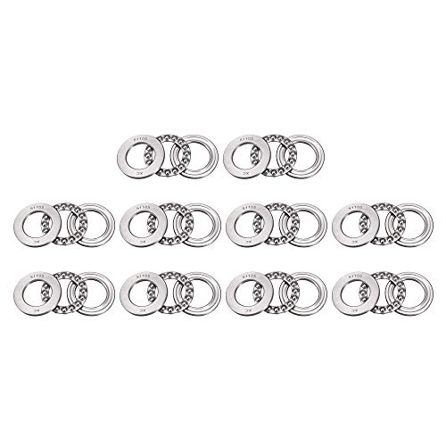 51105 Miniature Thrust Ball Bearing 25x42x11mm Chrome Steel with Washer 10pcs
