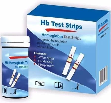 Hemoglobin Test Strips for HB Testing Meter, PH Test Strips Pack of (100)