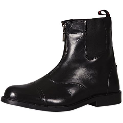 TuffRider Men's Barouque Front Zip Paddock Boots with Metal Zipper, Black, 9 Cover