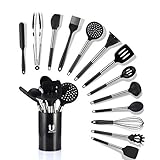 ★HANDLICH, STABIL, LEICHT - Wir haben die richtige Kombination erstklassiger Materialien (Silikon und Edelstahl), um Ihr Kocherlebnis zu verbessern. Feste Griffe, ergonomisches Design. Alles einfach zu bedienen, zu lagern und zu reinigen. SPASS verbessertes Kochen!