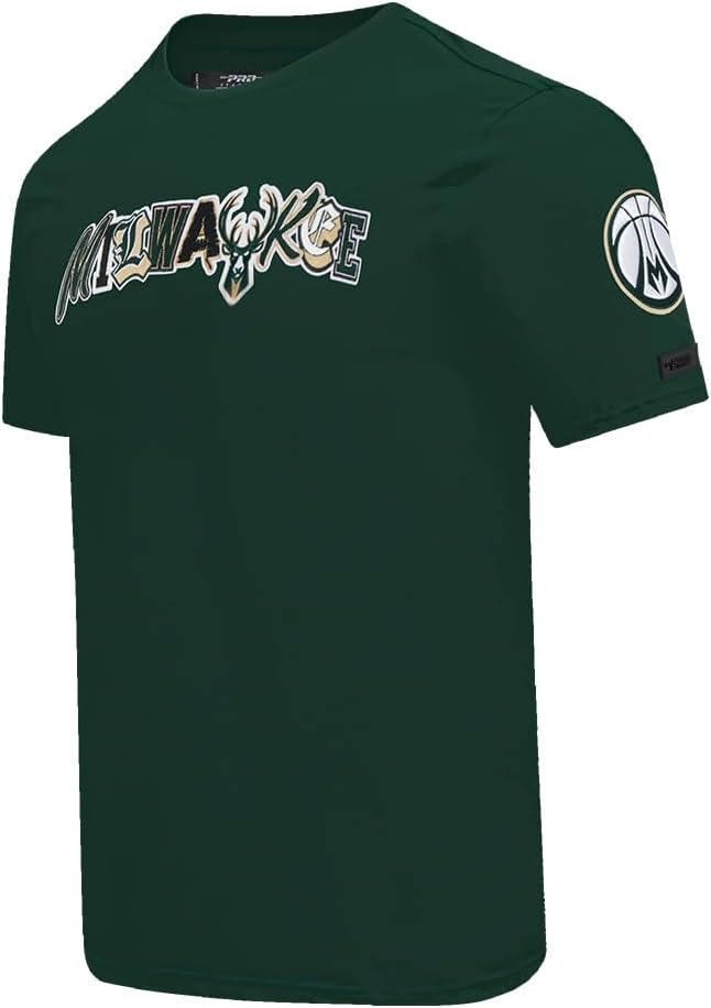 Pro Standard Mens NBA Milwaukee Bucks City Ransom Short Sleeve Tee Forest Green 2XL - Image 3