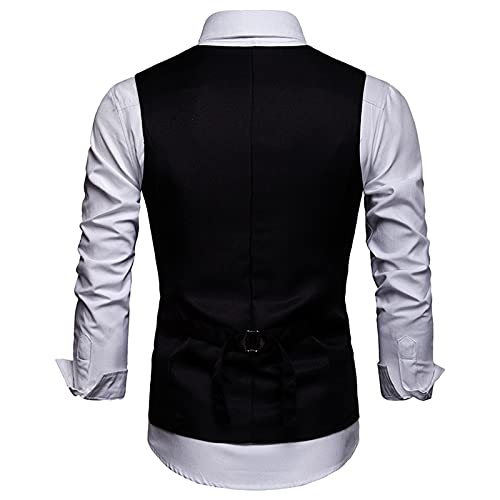 Men's Suit Vest Slim Fit Formal Dress Waistcoat V-Neck Casual Business Vests for Blazer Tuxedo Jacket4