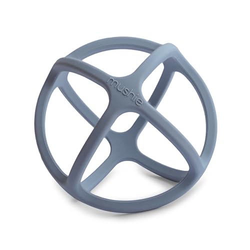 Image of mushie Silicone Baby Teether Ball Toy (Tradewinds)