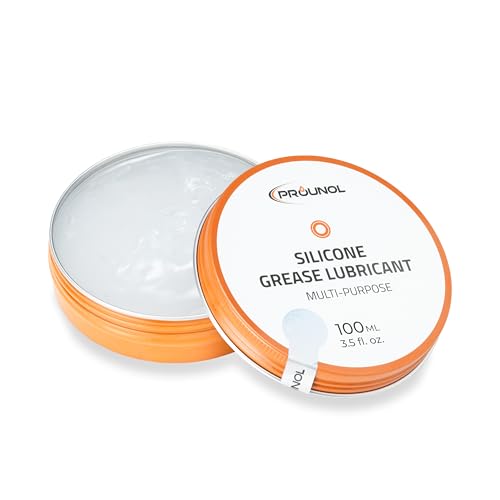Prounol Graisse de silicone - 100% Lubrifiant au Silicone, pâte diélectrique à usage général, graisse en caoutchouc HT imperméable (100 ml)