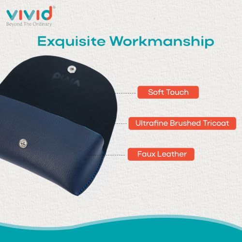 Image of VIVID Unisex Specs Snap Button Eyewear Dabbi Faux Leather Soft Case Cover