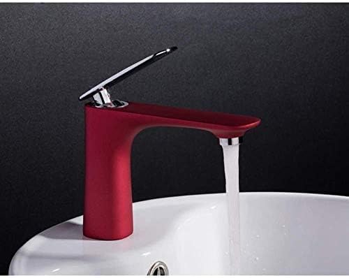 Robinet en laiton rouge à une main pour remplacer un vieux mitigeur de lavabo