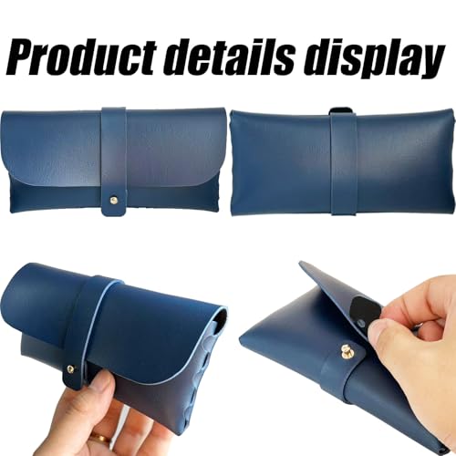 Image of Glasses storage bag Travel sunglasses myopia glasses storage bag Fashion leather storage bag