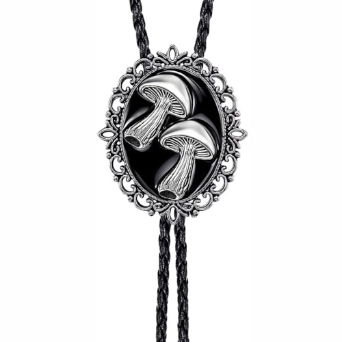 Image of Jeilwiy Bolo Tie for Men Western Cowboy Tie Necklace Gold Bolo Tie Leather Necktie Halloween Tie Accessories for Women