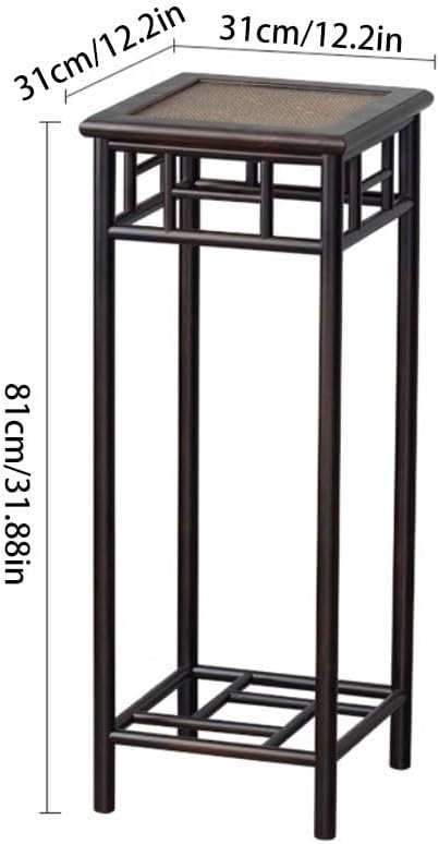 Multi Tiered Plant Stand Indoor Chinese Solid Wood Plant Rack Balcony Storage Rack Indoor Living Room Floor-Standing Flower Pot Bracket Corner Outdoor Plant Stand(M:31CMX31CMX81CM)