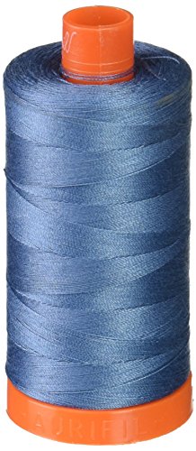 Image of Aurifil A1050-1126 Solid 50wt 1422yds Blue Grey Mako Cotton Thread