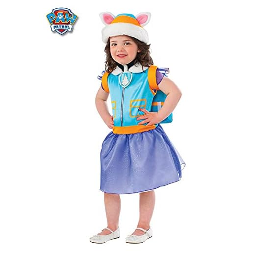 DISBACANAL Disfraz Everest Patrulla Canina para niña - Único, 3-4 años
