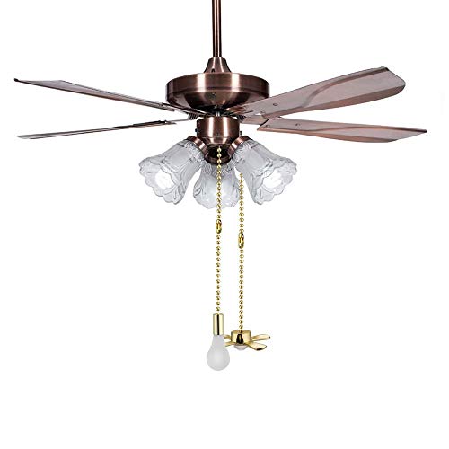 Image of Ceiling Fan Pull Chain Extender, Beaded Ball Extension Fan Pull Chain with Light Bulb and Fan Cord for Ceiling Light Lamp Fan Chain (Gold)