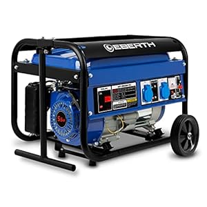 EBERTH 2200 watt noodaggregaat met 5,5 PK benzinemotor, 4-takt, luchtgekoeld, 2x 230V, 1x 12V, trekkoordstart – parent