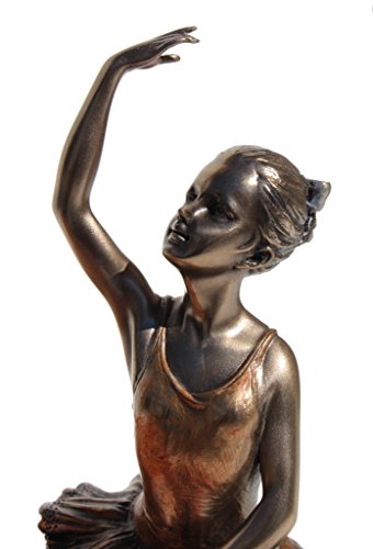 5.13 Inch Ballerina - Warming Up Cold Cast Bronzed Figurine #TOP1