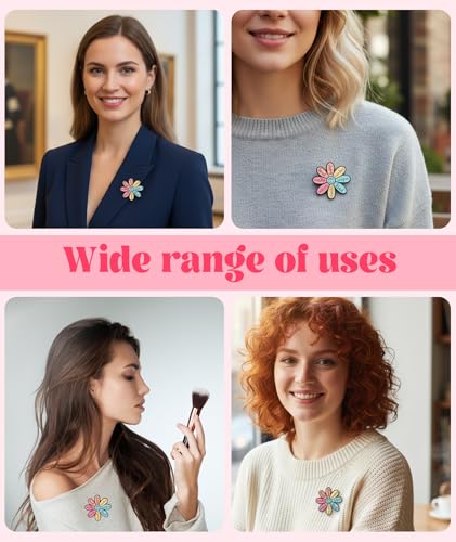 Image of 3Pcs Enamel Pins, Brooch Pin for Women, Motivational Sunflower Pin Badge for Bags and Sarees, Vintage Style Accessories for Formal Attire