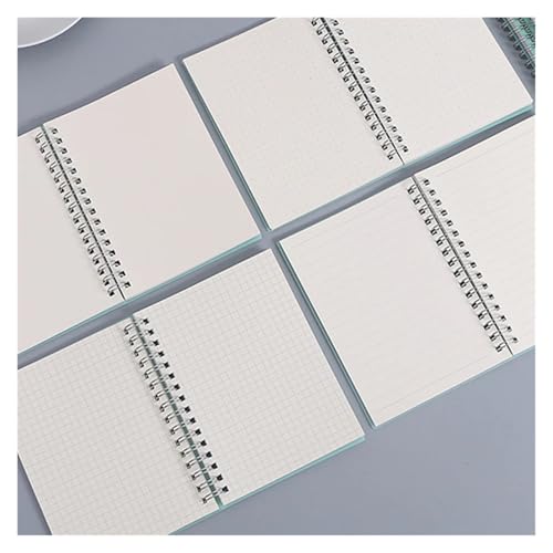 Cahier à spirale B5 quadrillé vert carnet de notes et journal de papeterie scolaire - 6