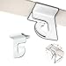 Extra Heavy Duty White Aluminum Drop Ceiling Hooks, One Piece Ceiling Grid Clips - 20 Pack