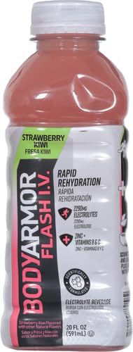 BODYARMOR Flash IV Strawberry Kiwi Electrolyte Beverage, 20 Fl Oz