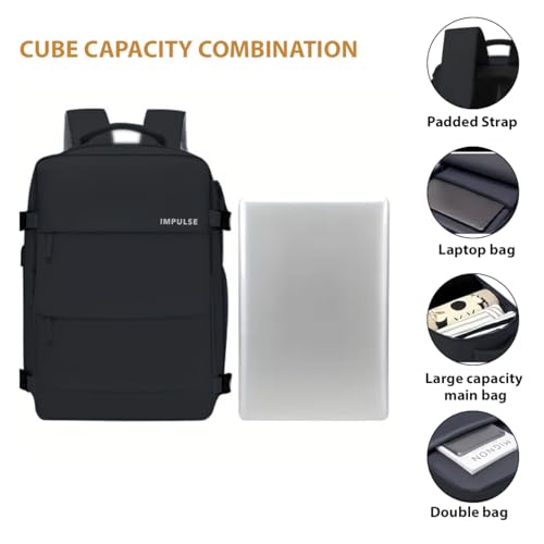 Image of Impulse Commuter elite 40L Unisex Water Resistant Travel Laptop Backpack with USB Charging Port /Office Bag /School Bag /College Bag /Business Bag Fits Up to 16 Inch Laptop with 1 Year Warranty