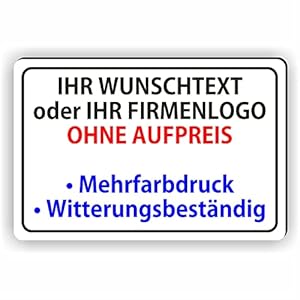 Fassbender-Druck Schilder Wunschtextschild 13929 Aluverbund