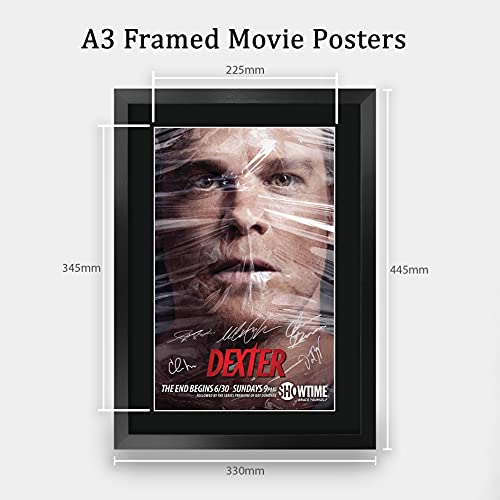 HWC Trading Dexter Michael C Hall Geschenke Gedrucktes Signiertes Autogramm Foto für Fans von Fernsehn Memorabilien - A3 Gerahmt