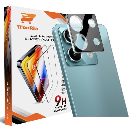 WonRia Back Camera Lens Protector for Poco X6 5G Camera Glass Protector Guard [3D Premium] - Black (B0D1H2FQKN) Amazon Price History, Amazon Price Tracker