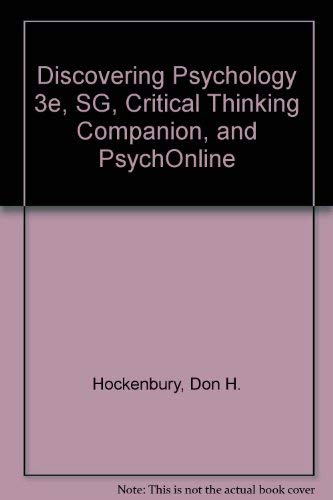 Discovering Psychology 3e, Study Guide, Critica... 0716799529 Book Cover