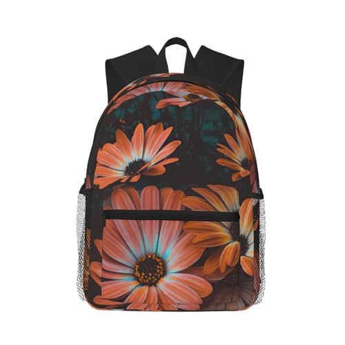 Sac à dos de voyage chrysanthème orange idéal pour weekend urbain